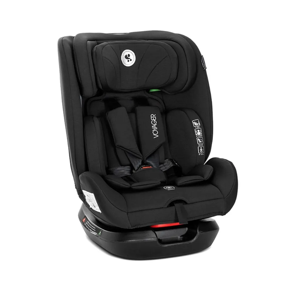 Lorelli Kindersitz Voyager i-Size (40-150 cm) Nackenkissen, Kopfstütze, Gurt schwarz