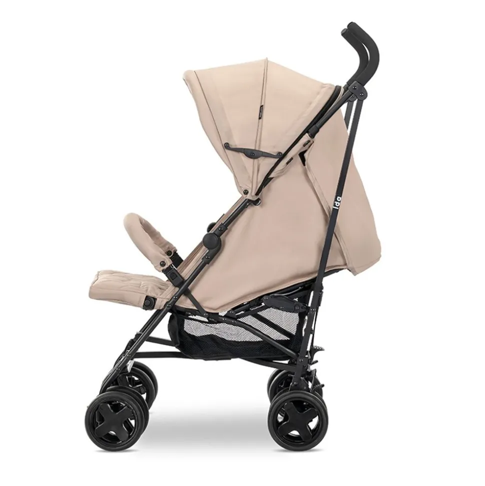 Lorelli Kinderwagen, Buggy IDA, schwenkbare Vorderräder, Rückenlehne verstellbar beige-schwarz