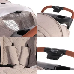 Lorelli Kinderwagen Buggy Olivia, Zubehörbox, Fußabdeckung, verstellbar, Korb gelb