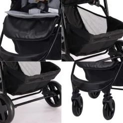 Lorelli Kinderwagen Buggy Olivia, Zubehörbox, Fußabdeckung, verstellbar, Korb gelb