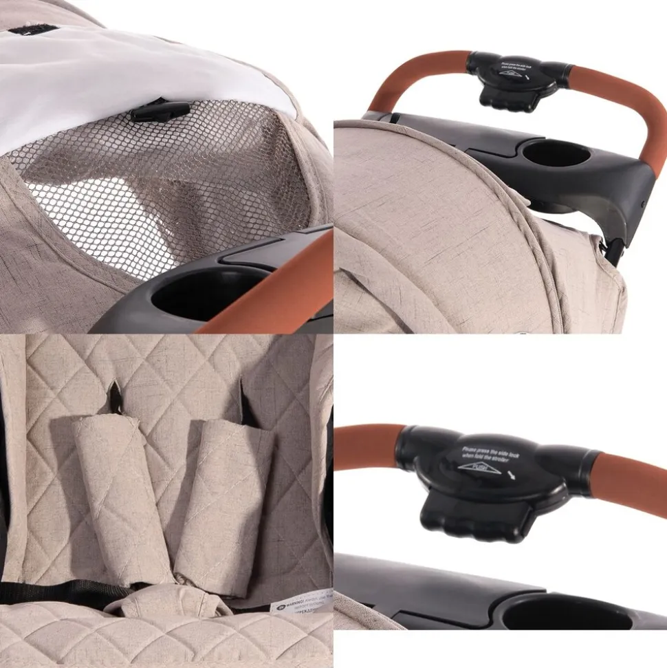 Lorelli Kinderwagen Buggy Olivia, Zubehörbox, Fußabdeckung, verstellbar, Korb gelb