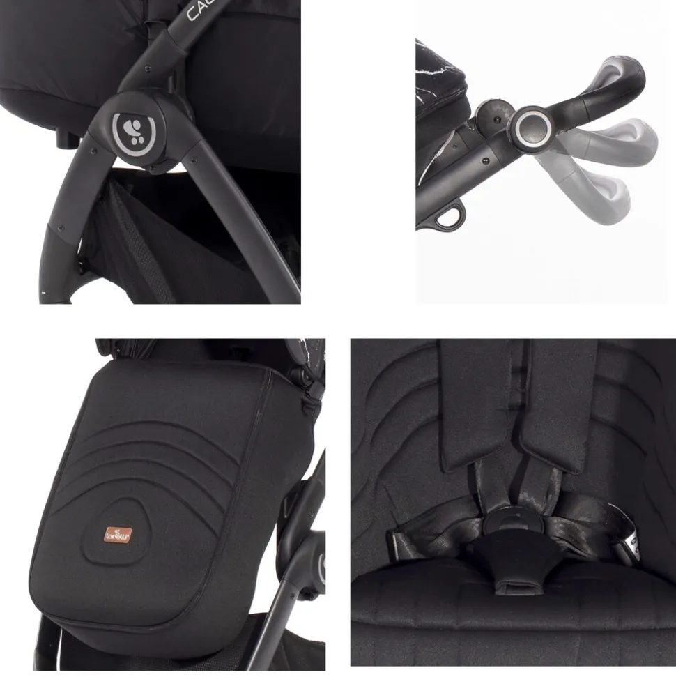 Lorelli Kinderwagen 2 in 1 California Babywanne Sportsitz Alurahmen Wickeltasche grau