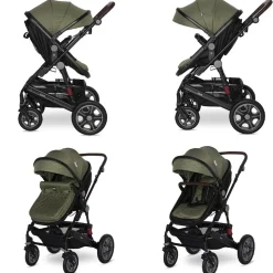 Lorelli Kinderwagen Lora faltbar Gummiräder Tragetasche Sportsitz Fußabdeckung grün