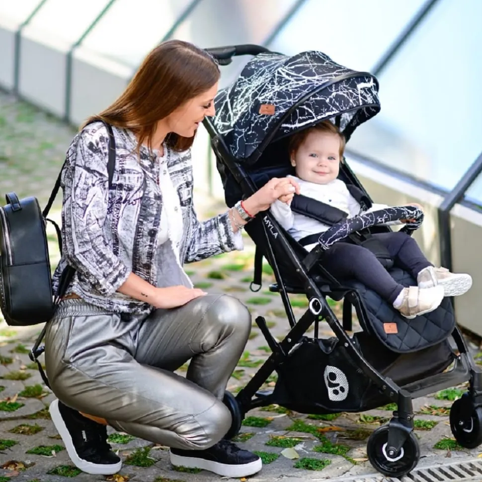 Lorelli Kinderwagen Myla Aluminiumrahmen Korb Fußsack klappbar mit Zusatzgriff gelb