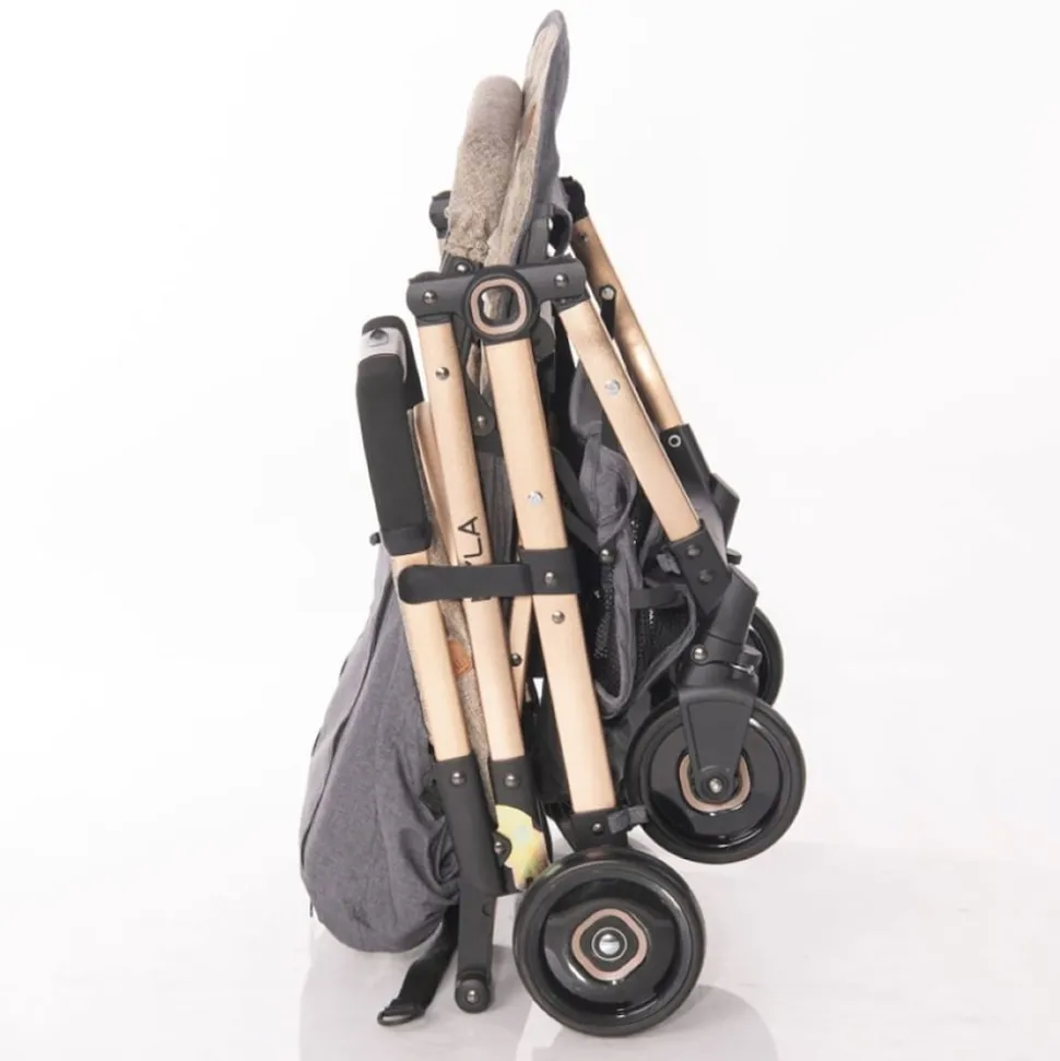 Lorelli Kinderwagen Myla Aluminiumrahmen Korb Fußsack klappbar mit Zusatzgriff gelb