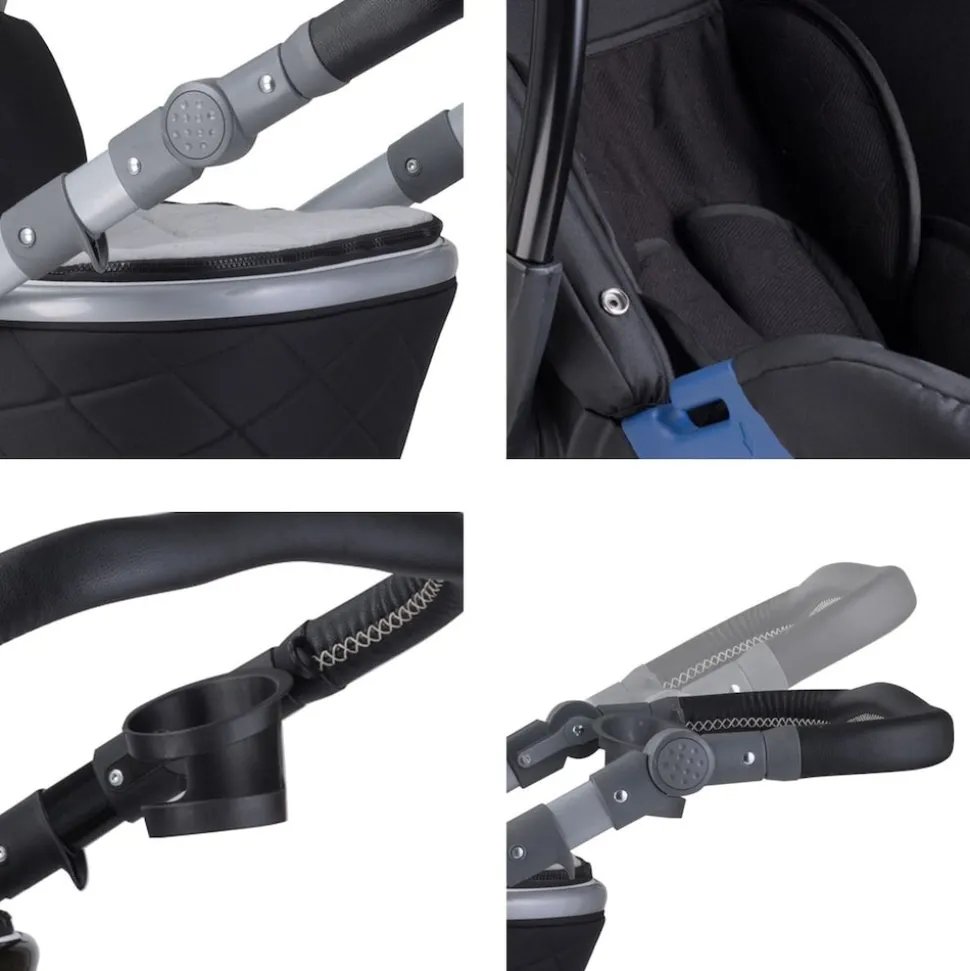 Lorelli Kinderwagen Rimini Premium Sportsitz Tragewanne Moskitonetz verstellbar gelb
