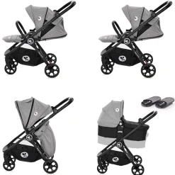 Lorelli Kombikinderwagen 2 in 1 Patrizia, Babywanne, Sportsitz, Sitz umkehrbar blau