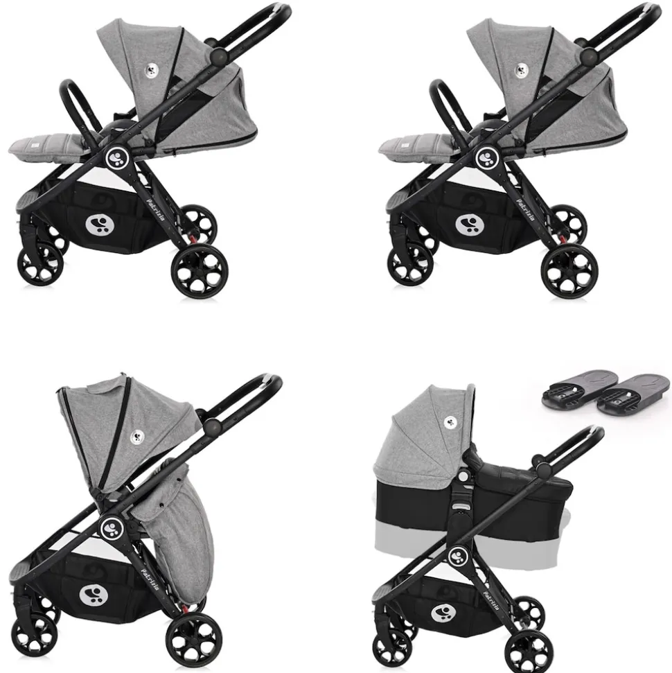 Lorelli Kombikinderwagen 2 in 1 Patrizia, Babywanne, Sportsitz, Sitz umkehrbar blau