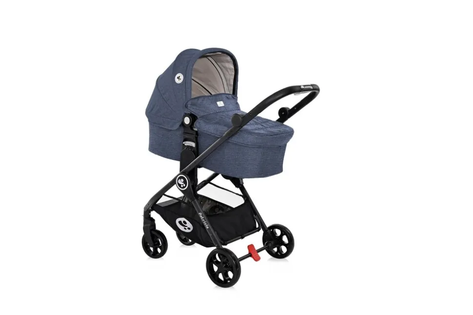 Lorelli Kombikinderwagen 2 in 1 Patrizia, Babywanne, Sportsitz, Sitz umkehrbar blau
