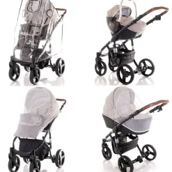 Lorelli Kombikinderwagen Rimini 2 in 1 Tragewanne Sportsitz Wickeltasche faltbar rot-schwarz
