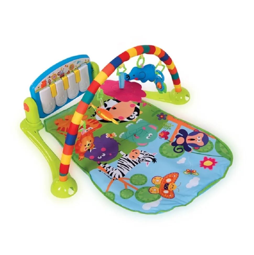 Lorelli Krabbeldecke Spielcenter Piano, Musik 4 Spielfiguren 1 Spiegel ab Geburt blau