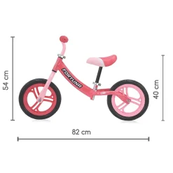 Lorelli Laufrad Fortuna 12 Zoll EVA-Reifen, Sitz und Lenker höhenverstellbar pink
