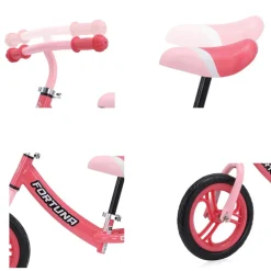 Lorelli Laufrad Fortuna 12 Zoll EVA-Reifen, Sitz und Lenker höhenverstellbar pink