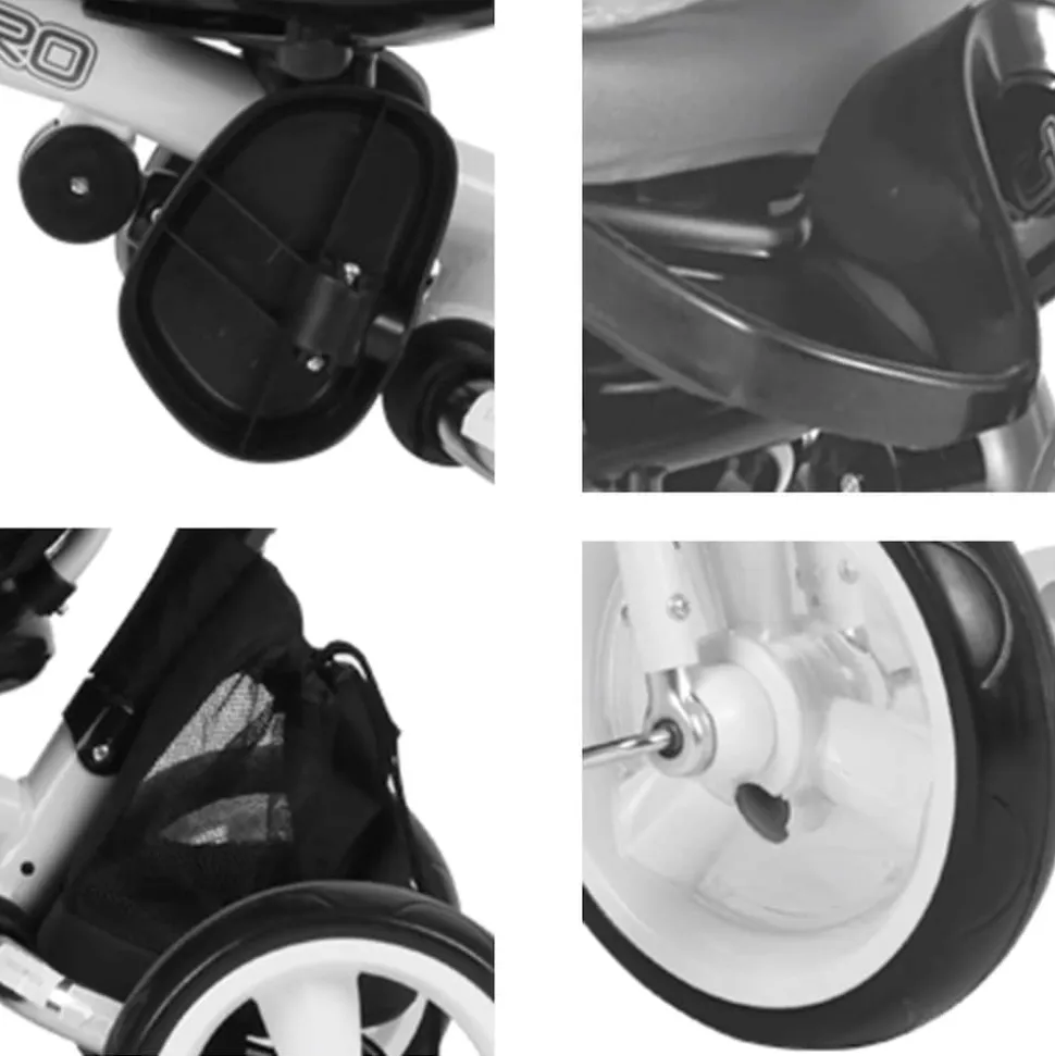 Lorelli Tricycle Enduro 4 in 1 klappbar, Sitz drehbar, verstellbar, Licht gelb