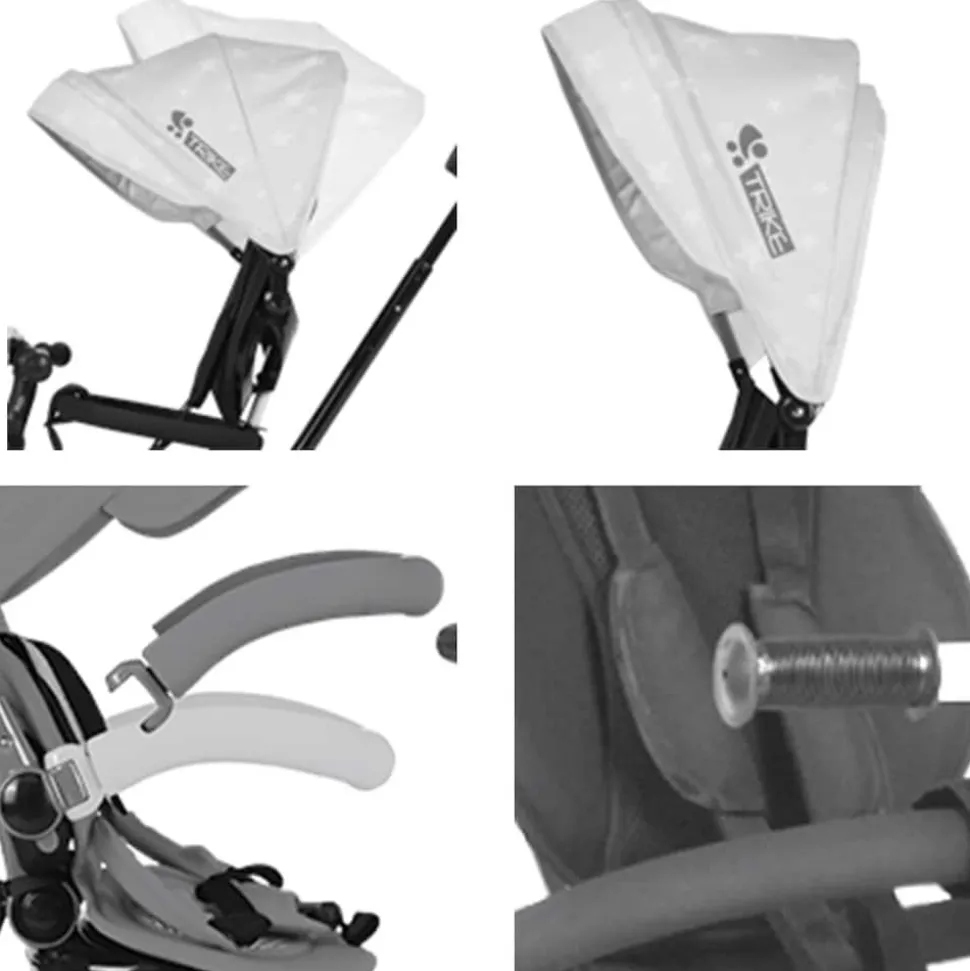 Lorelli Tricycle Enduro 4 in 1 klappbar, Sitz drehbar, verstellbar, Licht gelb