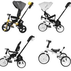 Lorelli Tricycle Enduro 4 in 1 klappbar, Sitz drehbar, verstellbar, Licht gelb