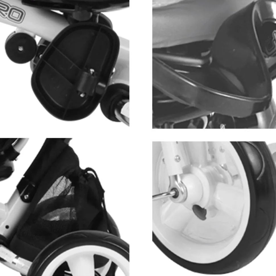 Lorelli Tricycle Enduro 4 in 1 klappbar, Sitz drehbar, verstellbar, Licht gelb