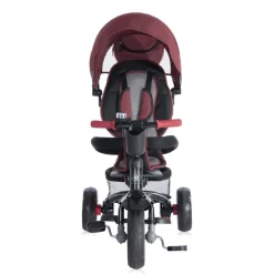 Lorelli Tricycle, Laufrad Rocket 4 in 1, Schubstange, Getränkehalter, umbaubar dunkelrot
