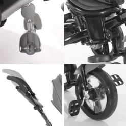 Lorelli Tricycle Neo 4 in 1 EVA-Reifen, Schiebestange, Sitz drehbar, verstellbar dunkelgrau