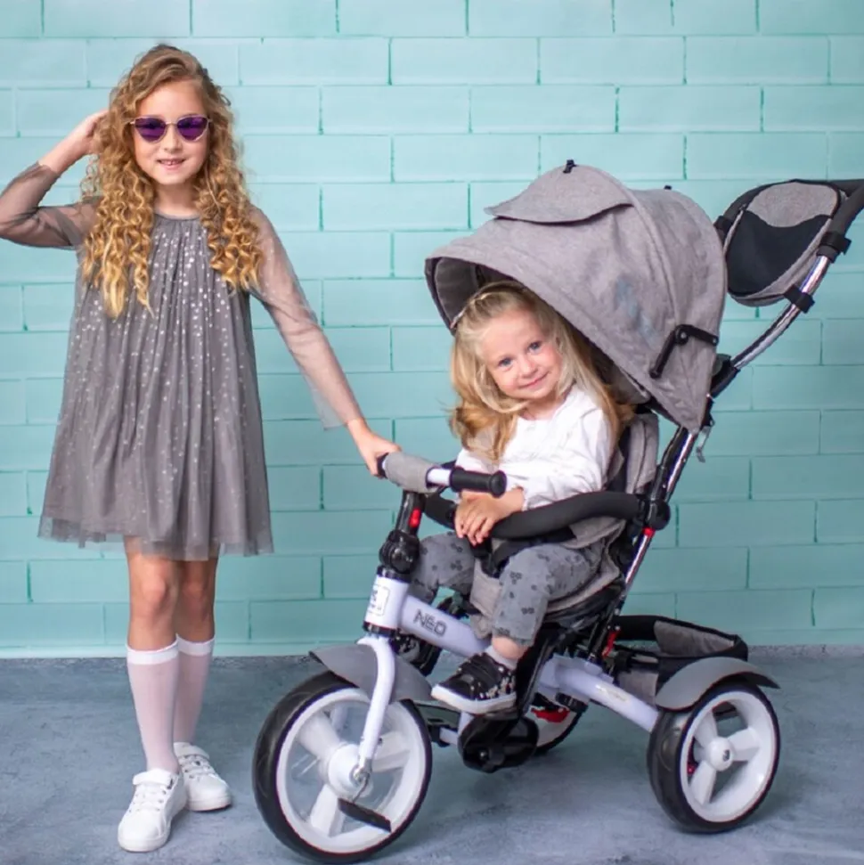 Lorelli Tricycle Neo 4 in 1 EVA-Reifen, Schiebestange, Sitz drehbar, verstellbar dunkelgrau