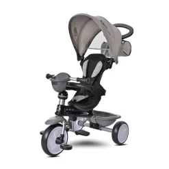 Lorelli Tricycle One 3 in 1 EVA-Reifen Schiebestange Anti-Rutsch Pedale umbaubar hellgrau