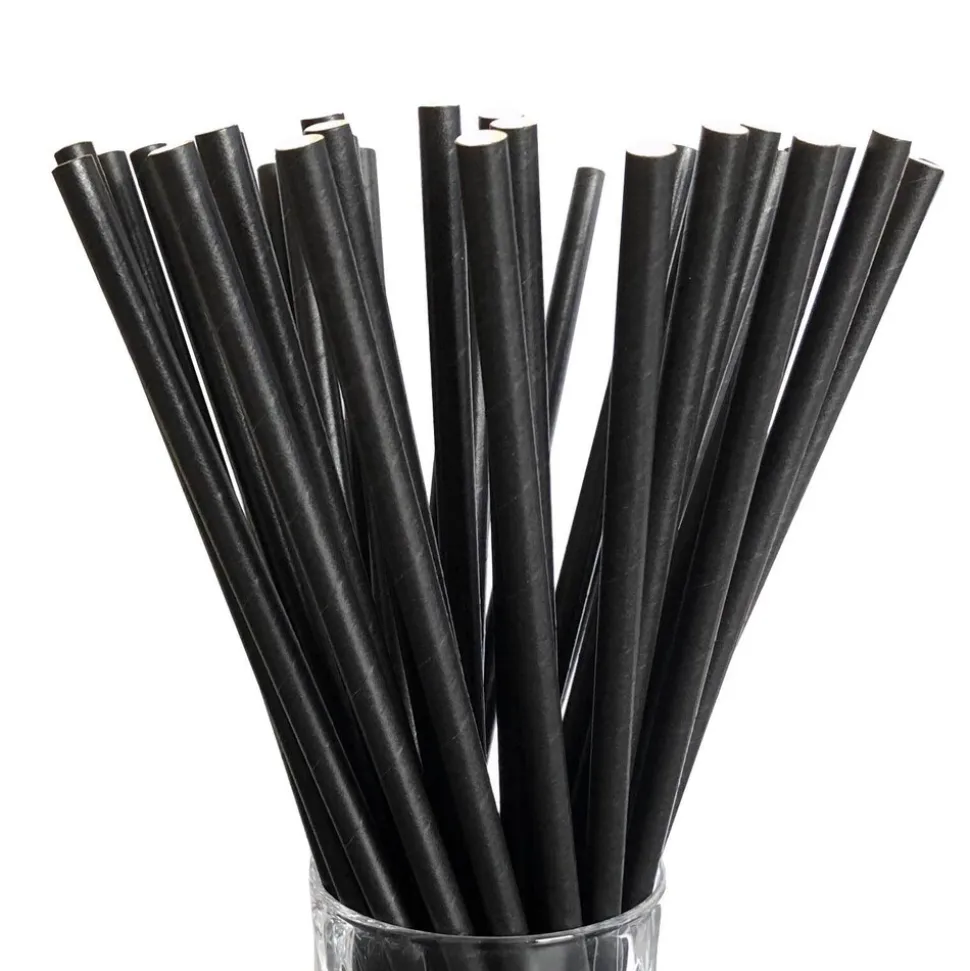 LUXENTU Papier-Trinkhalme Jumbo 20 cm 100er Set