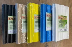 LUXENTU Papier-Trinkhalme Jumbo 20 cm 100er Set