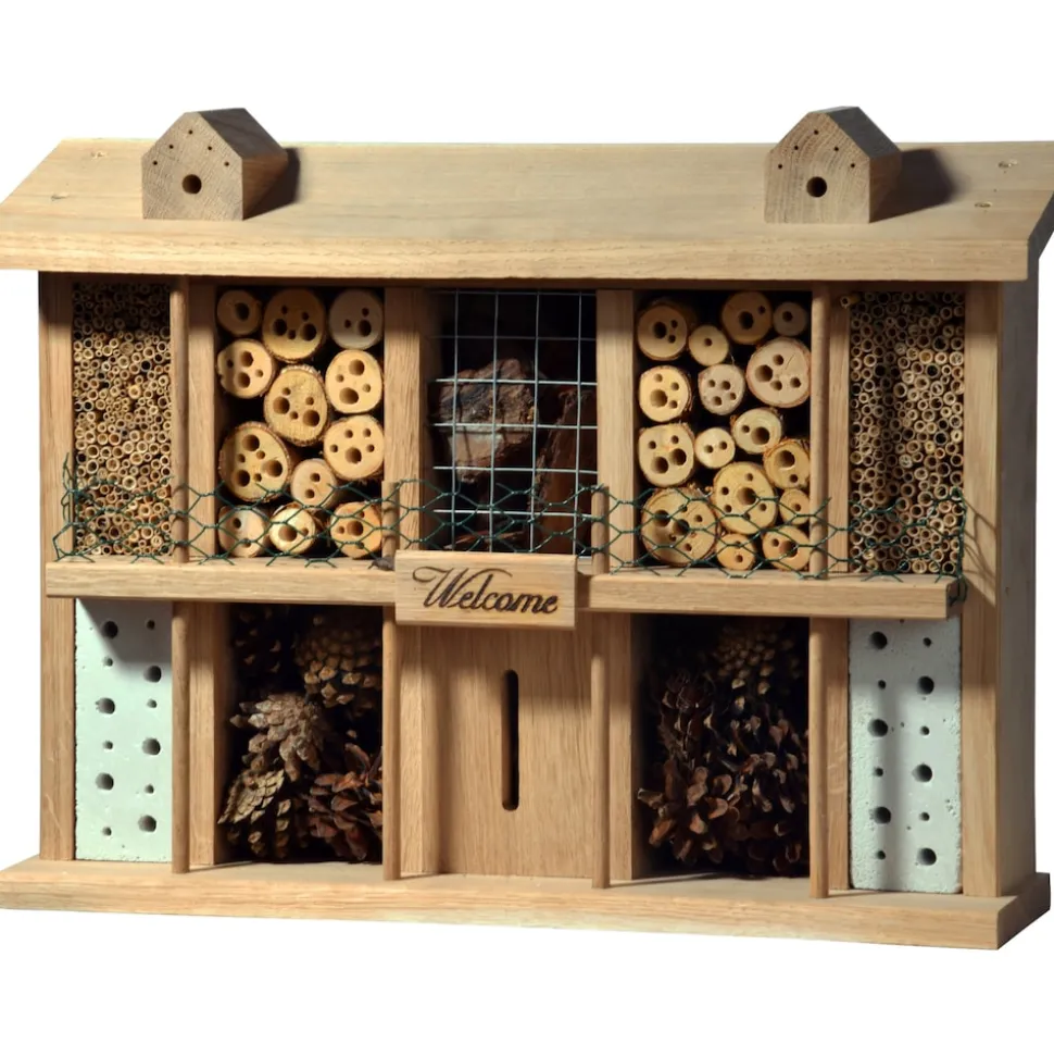 Luxus-Insektenhotels "Landsitz Superior" Eichenholz-Insektenhotel