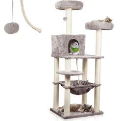 Lycce Kratzbaum ROYAL Katzenbaum mit Höhle und Hängematte, 145 cm