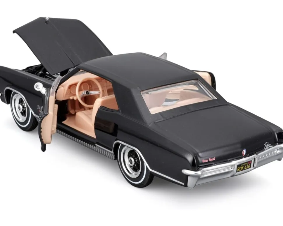 Maisto 31214 - Modellauto - Buick Riviera (schwarz, Maßstab 1:24) Modell Auto Spielzeugauto