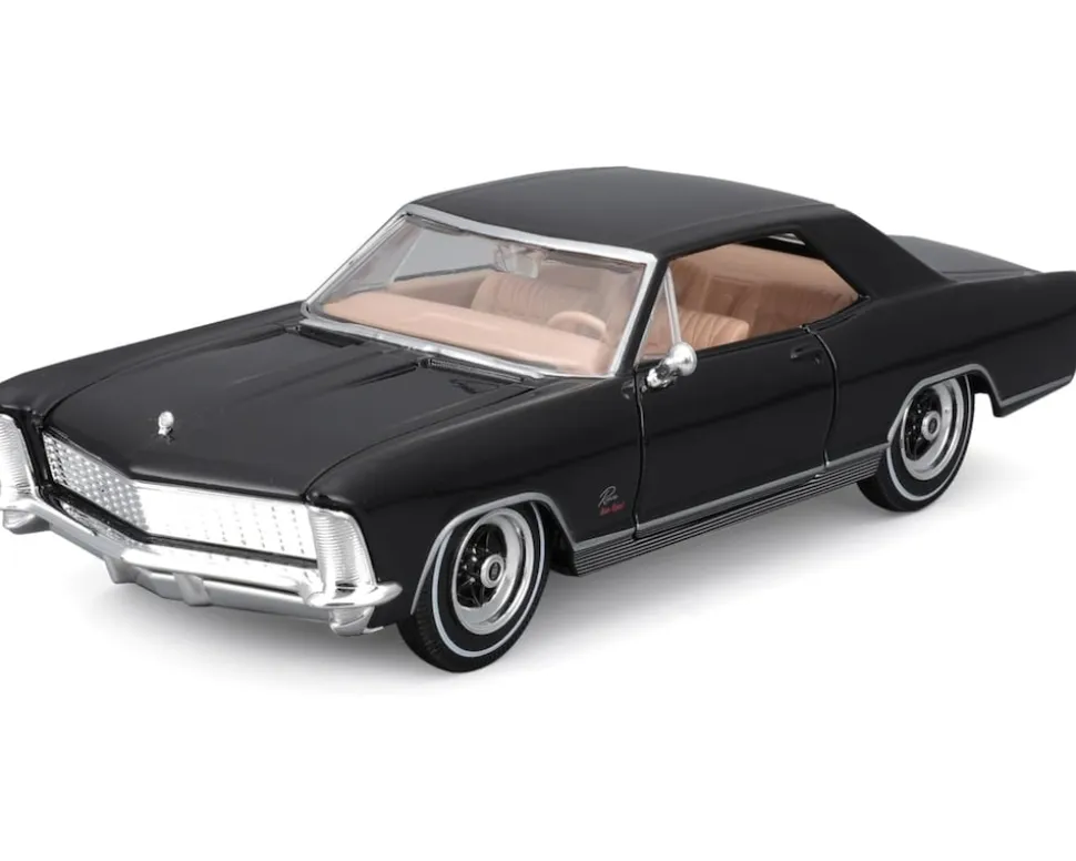 Maisto 31214 - Modellauto - Buick Riviera (schwarz, Maßstab 1:24) Modell Auto Spielzeugauto