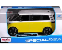 Maisto 32914Y - Modellauto - VW ID.Buzz (weiß-gelb, Maßstab 1:24) Modell Auto Spielzeugauto