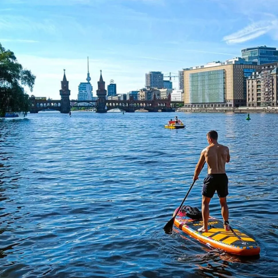 MATCHU Stand Up Paddle-Board Deluxe Mit Sitzfläche 10''6 - Aufblasbares SUP Board - Komplettset mit Zubehör