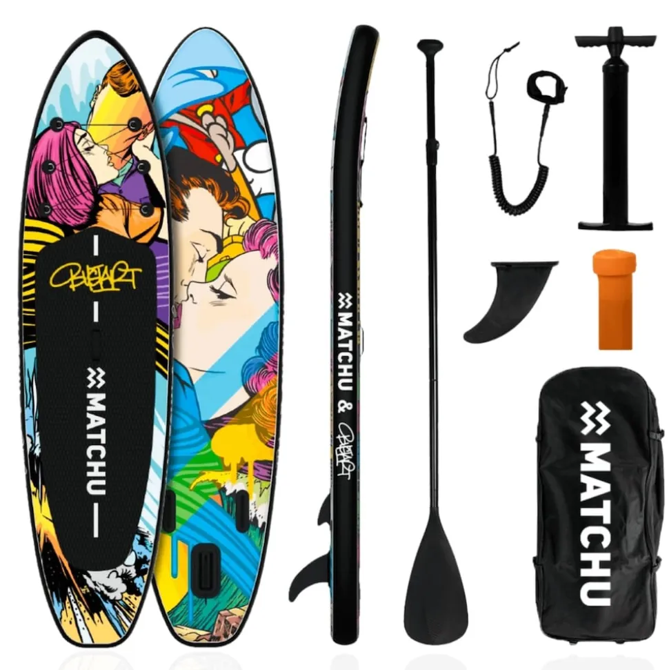 MATCHU Stand Up Paddle BustArt 320x81x15 cm - Aufblasbares Sup Board - Limited Edition