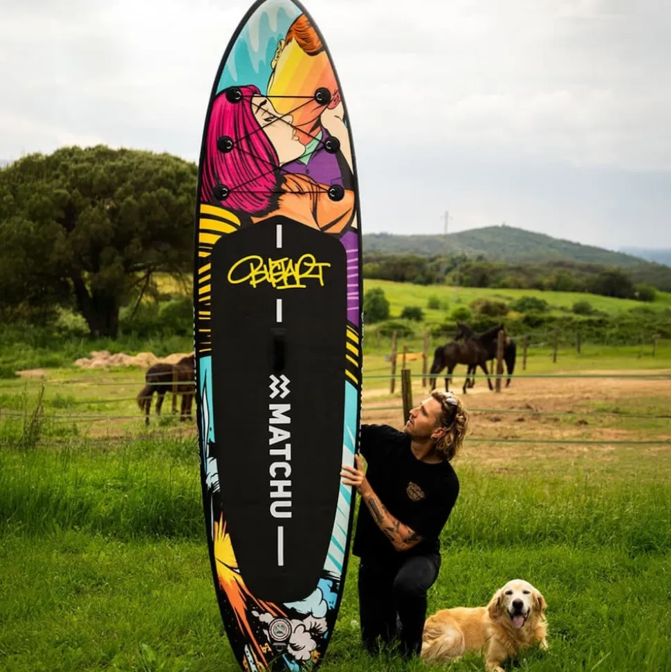 MATCHU Stand Up Paddle BustArt 320x81x15 cm - Aufblasbares Sup Board - Limited Edition