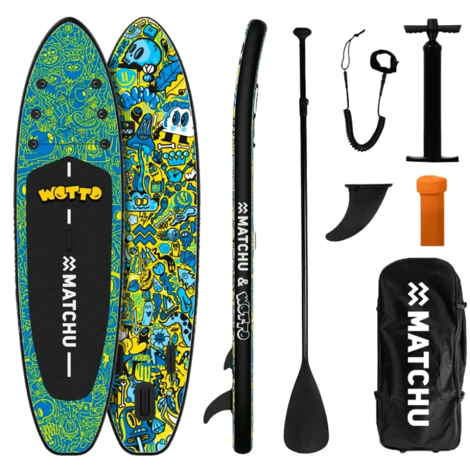 MATCHU Stand Up Paddle Wotto 320x81x15 cm - Aufblasbares Sup Board - Limited Edition