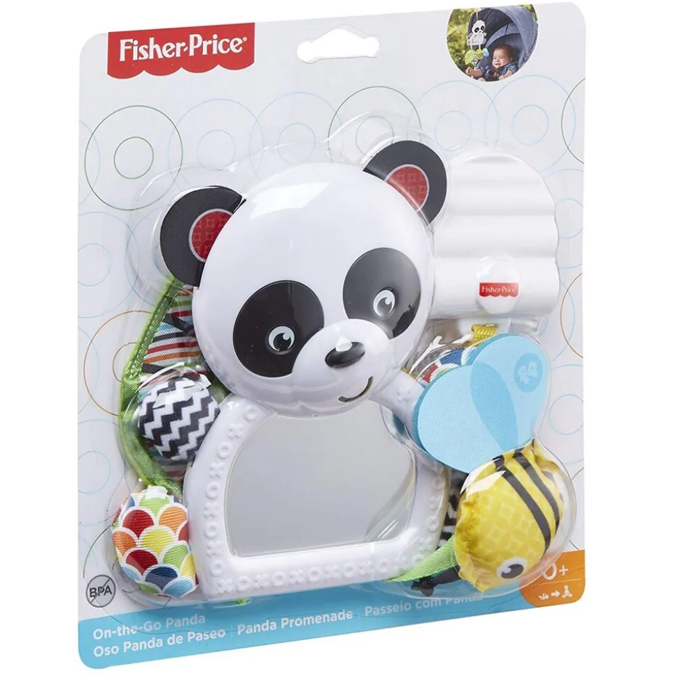 Mattel FGH91 - Fisher-Price - Spielzeug, Greifling mit Spiegel, Panda
