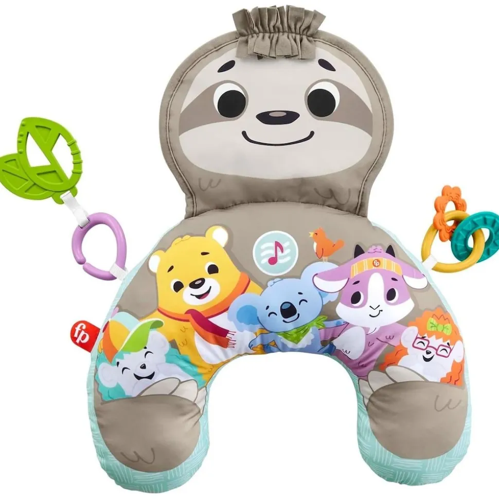 Mattel GRR01 - Fisher-Price - Faultier Spielkissen mit Vibration und Sound