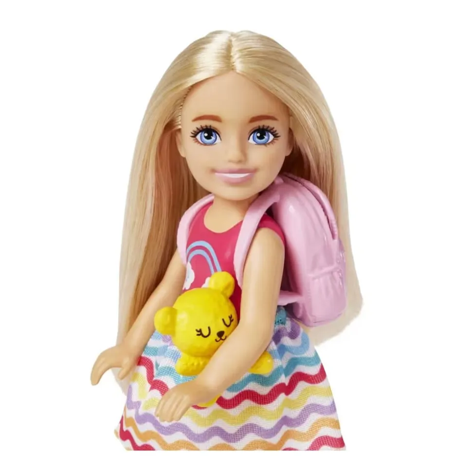 Mattel HJY17 - Barbie - Family & Friends - Club Chelsea Puppe mit Hund & Zubehör, 15 cm