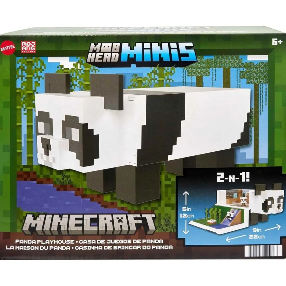 Mattel HLL25 - Minecraft - Mob Head Minis - Panda 2 in 1 Spielset