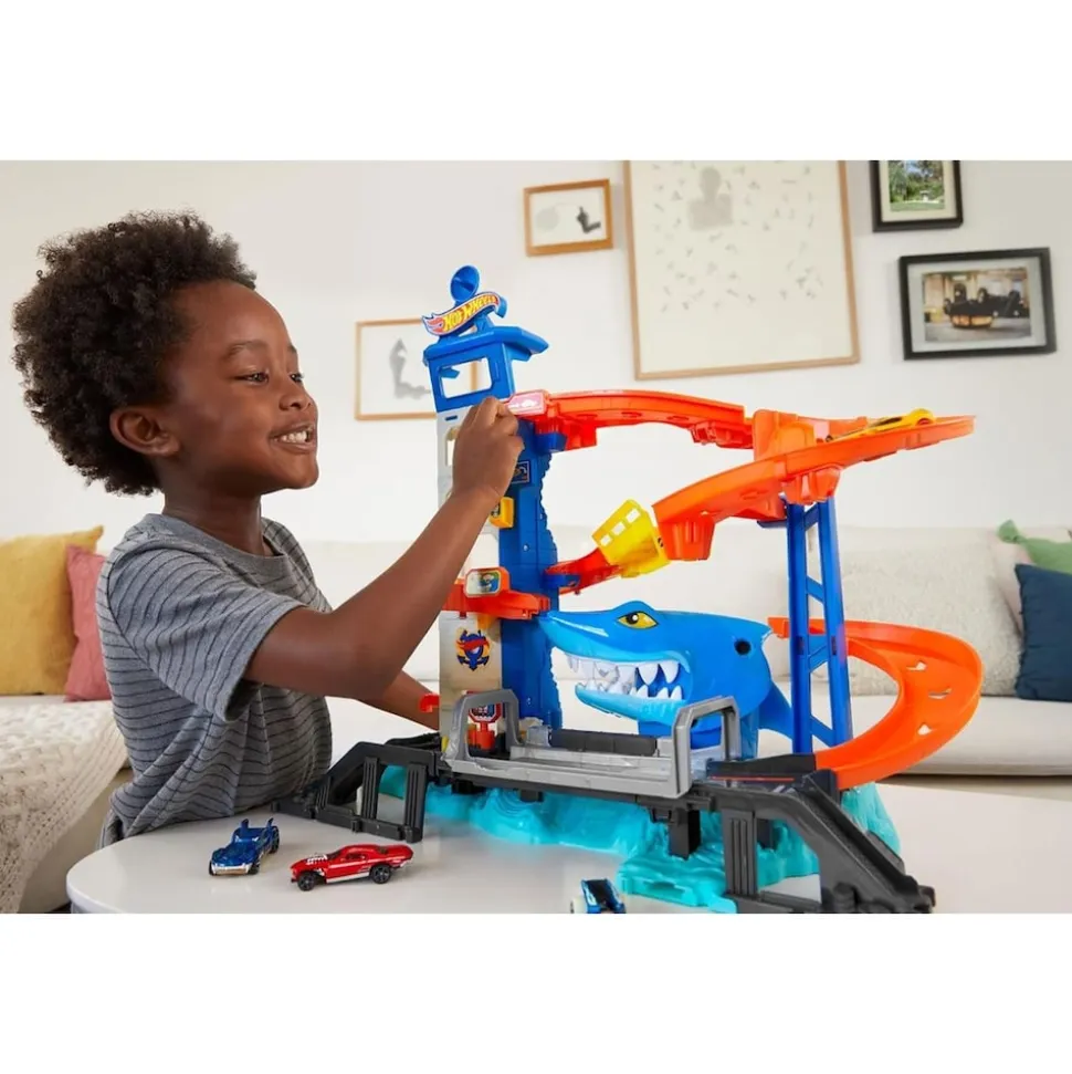 Mattel HMF86 - Hot Wheels - City Shark Escape Spielset