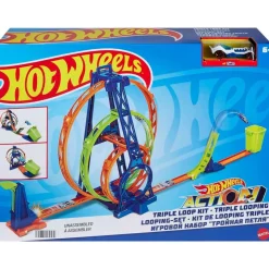 Mattel HMX38 - Hot Wheels - Tripple Looping-Set inkl. 1 Fahrzeug