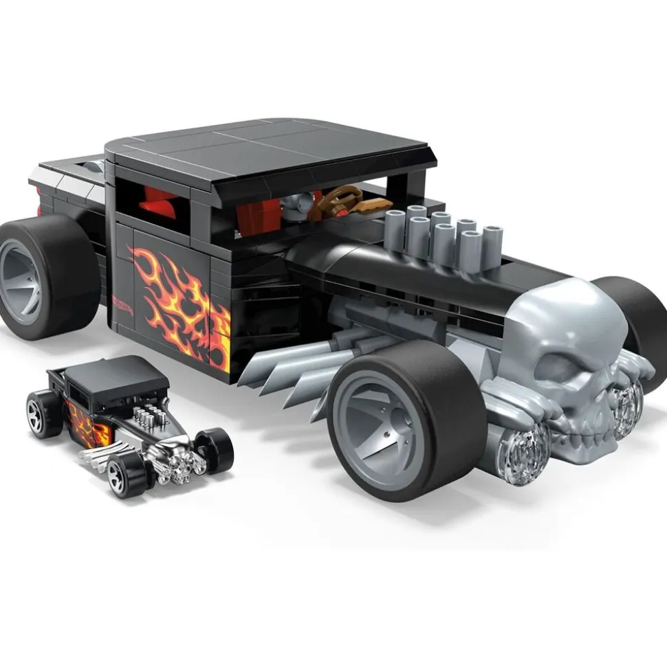 Mattel HRY17 - Hot Wheels - MEGA - Bone Shaker Bausatz im Maßstab 1:24, 334 Teile