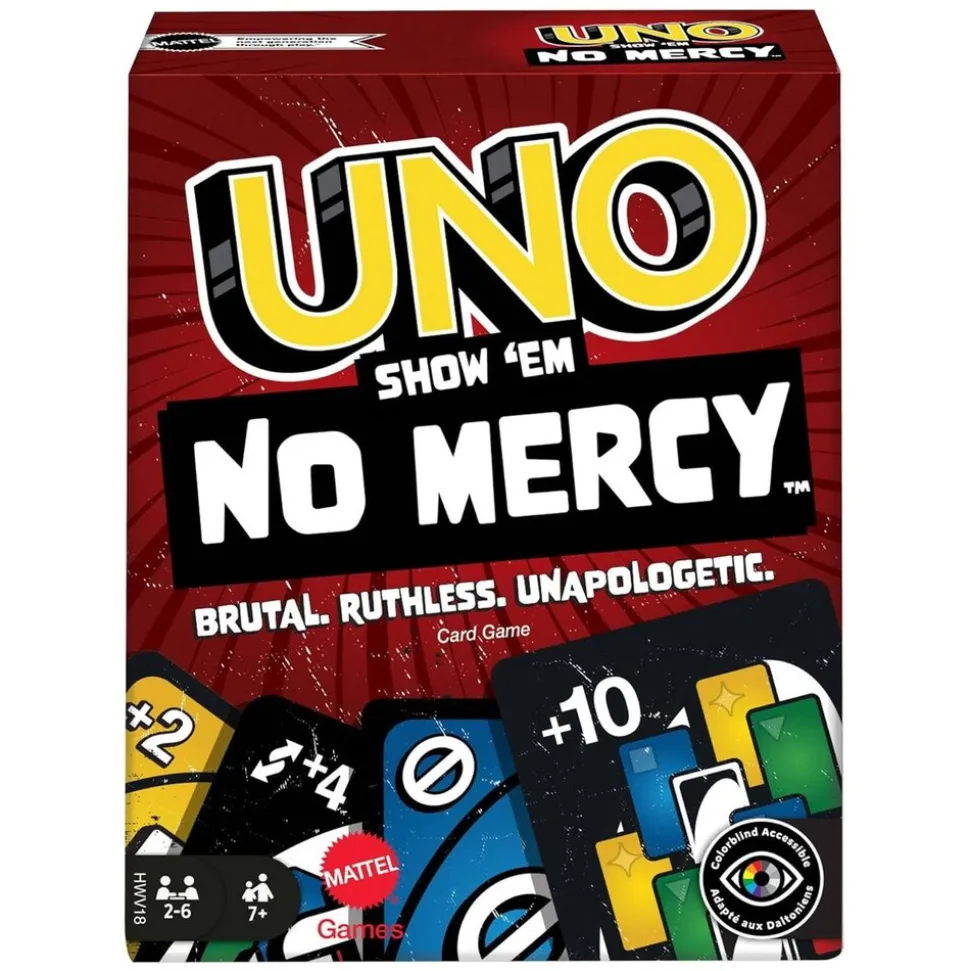 Mattel HWV18 - Mattel Games - UNO No Mercy, Kartenspiel