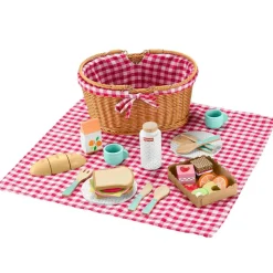 Mattel HXT81 - Fisher-Price - Picknickkorb-Set aus Holz mit Zubehör, 31 Teile