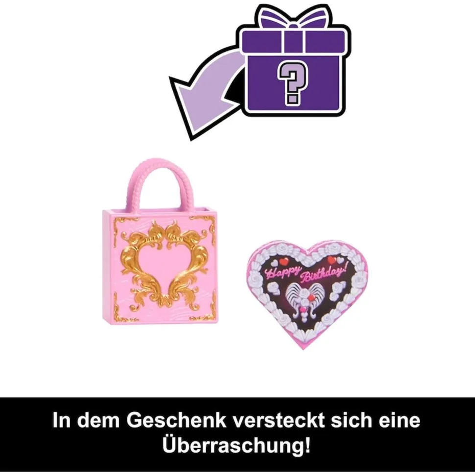 Mattel JBG77 - Monster High - Scary Sweet Birthday - Cupid Asteria Puppe – 1600er Geburtstag, Party-Outfit