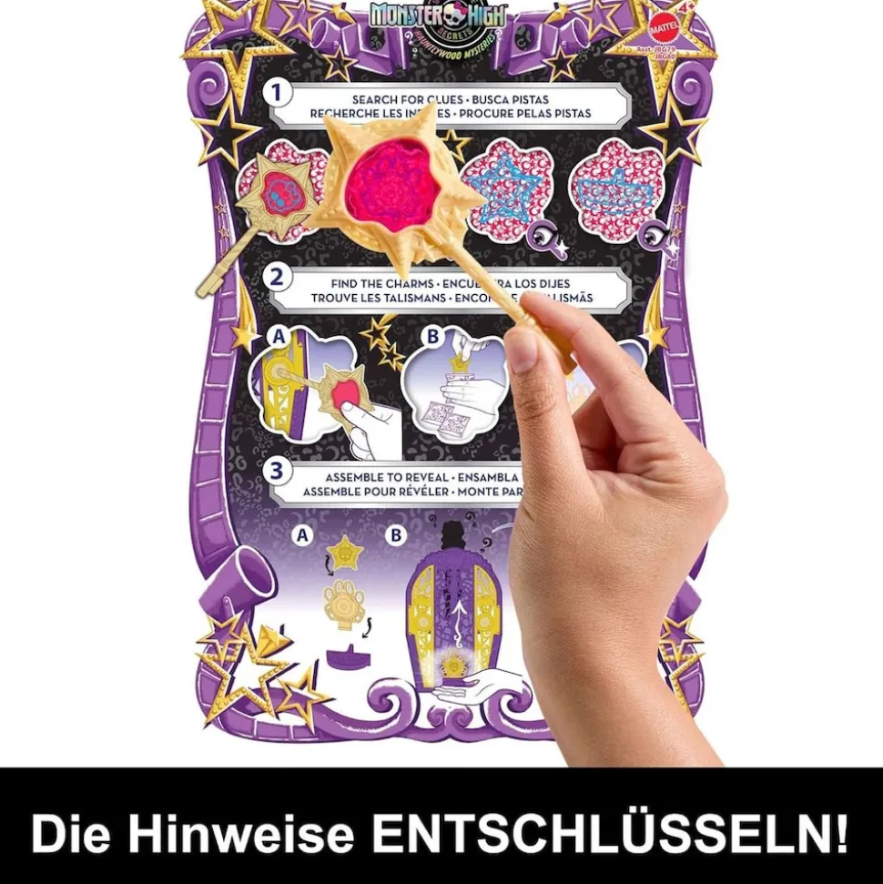 Mattel JBG80 - Monster High - Skulltimate Secrets Hauntlywood Mysteries – Clawdeen Wolf Puppe mit 19+ Überraschungen darunter ein "Kleiderschrank"