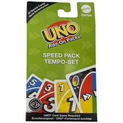 Mattel JCV55 BUNDLE sort. - Mattel Games - UNO Add-On Packs, Erweiterungen, Retour-/Tempo-/Stapel- & Tausch-Set mit barrierefreier Farbgestaltung