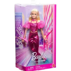 Mattel JFP40 - Barbie - Deluxe Style - Puppe im pinkfarbendem Metallic-Outfit