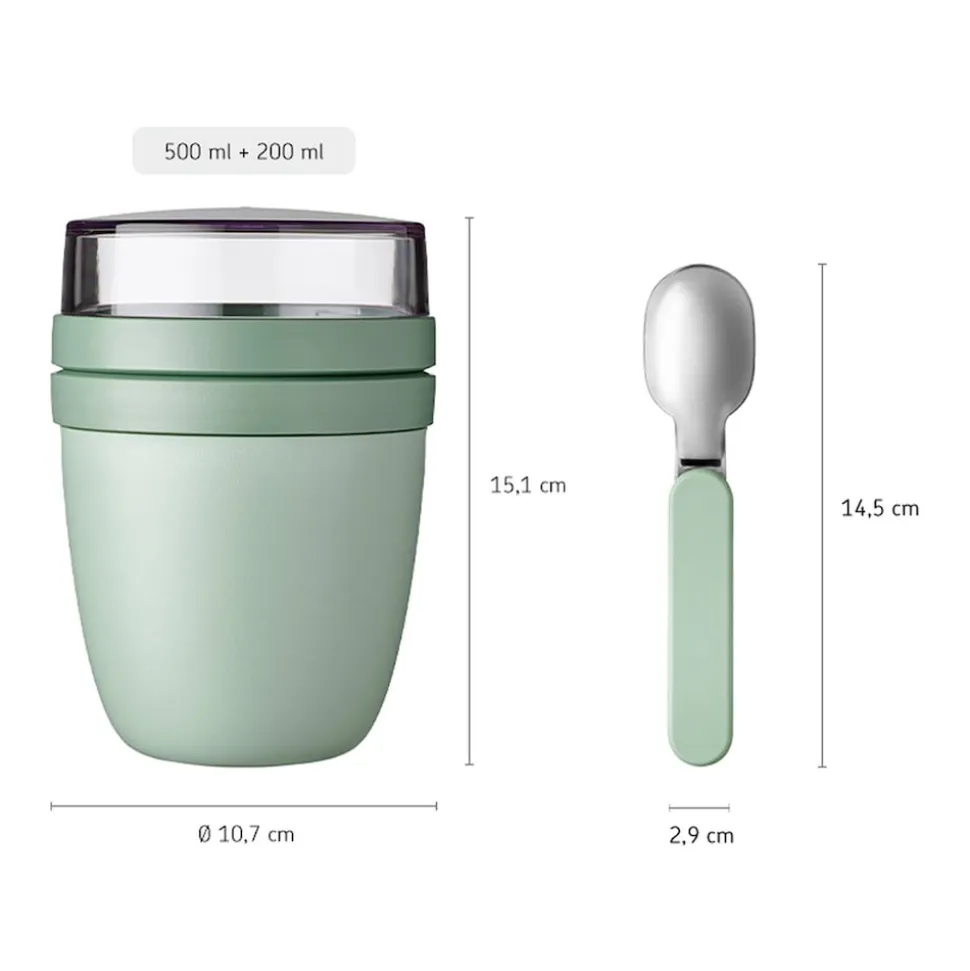 Mepal Lunchpot + Faltbarer Löffel Ellipse 500 + 200 ml